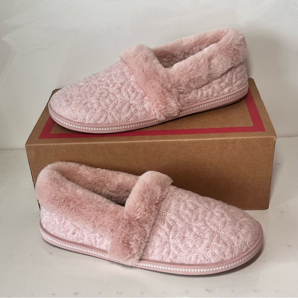 Skechers Bright Blossom Cozy Campfire Floral Quilted Slipper